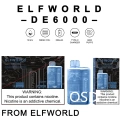 Räätälöity vape kynä Elfworld de6000 kertakäyttöinen